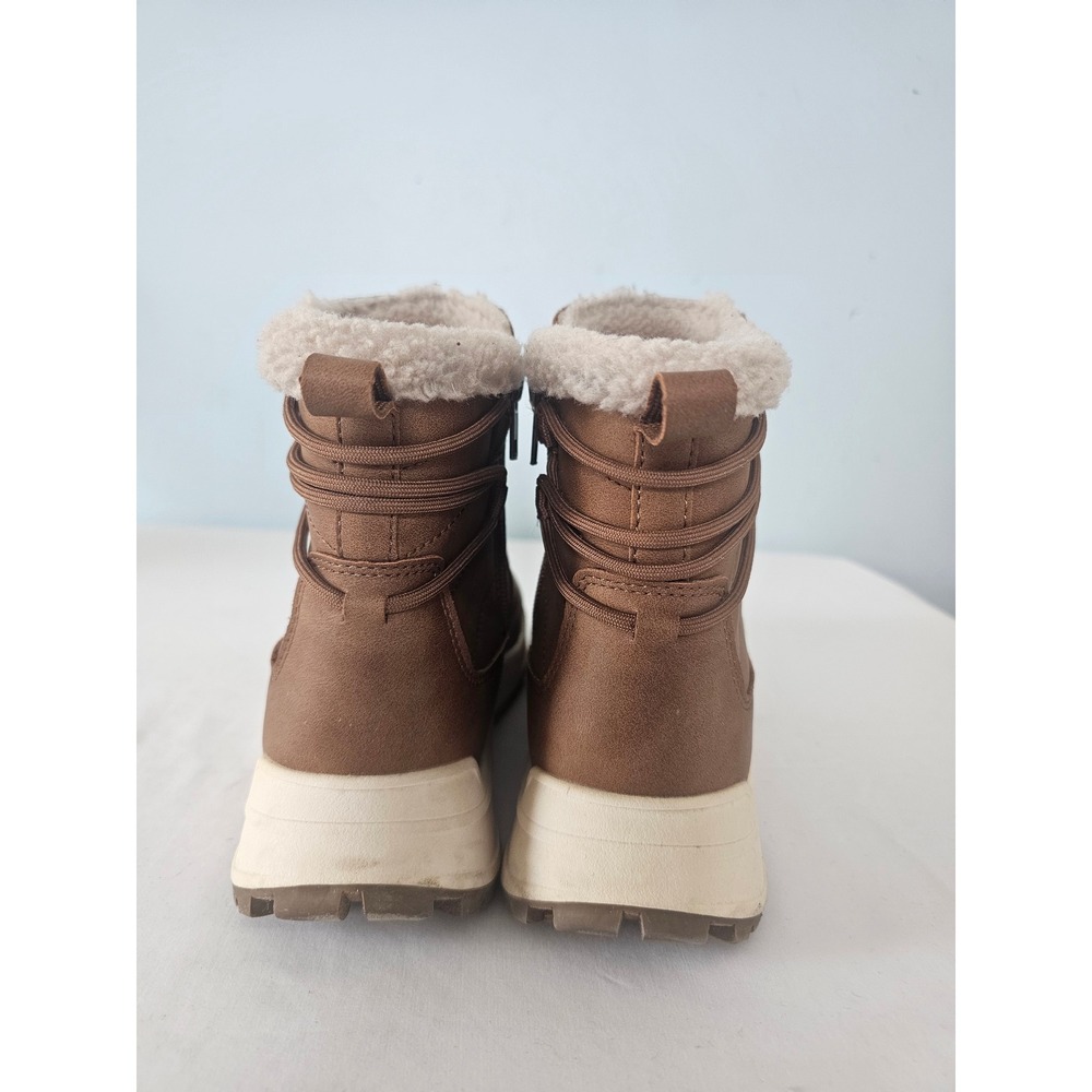 Winter Gorpcore Eddie Bauer Siren Boot Womens 8 Brown Faux Fur Lined Ankle Zip - Picture 2 of 9